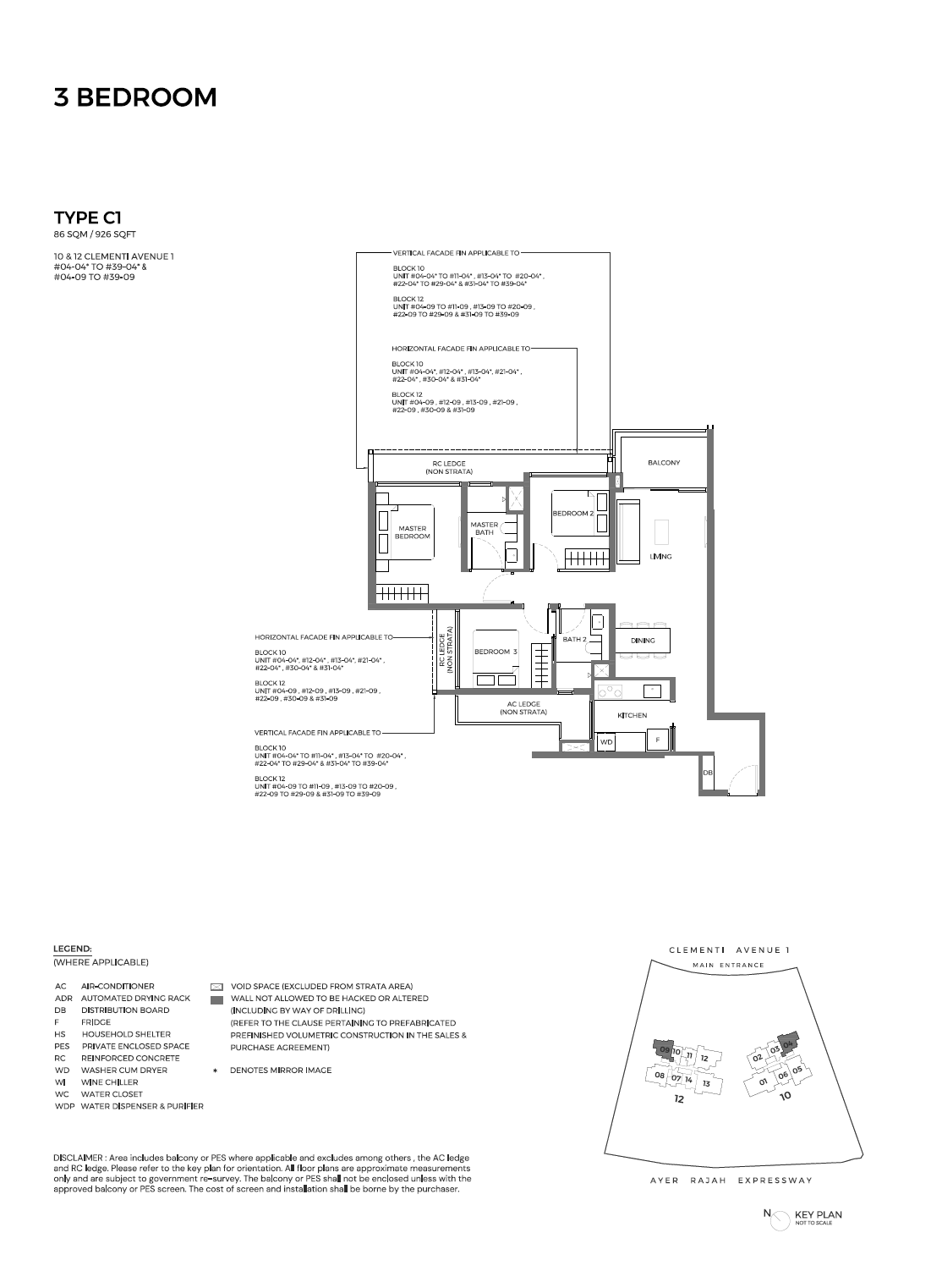 Elta 1 Bedroom Floor Plan 3